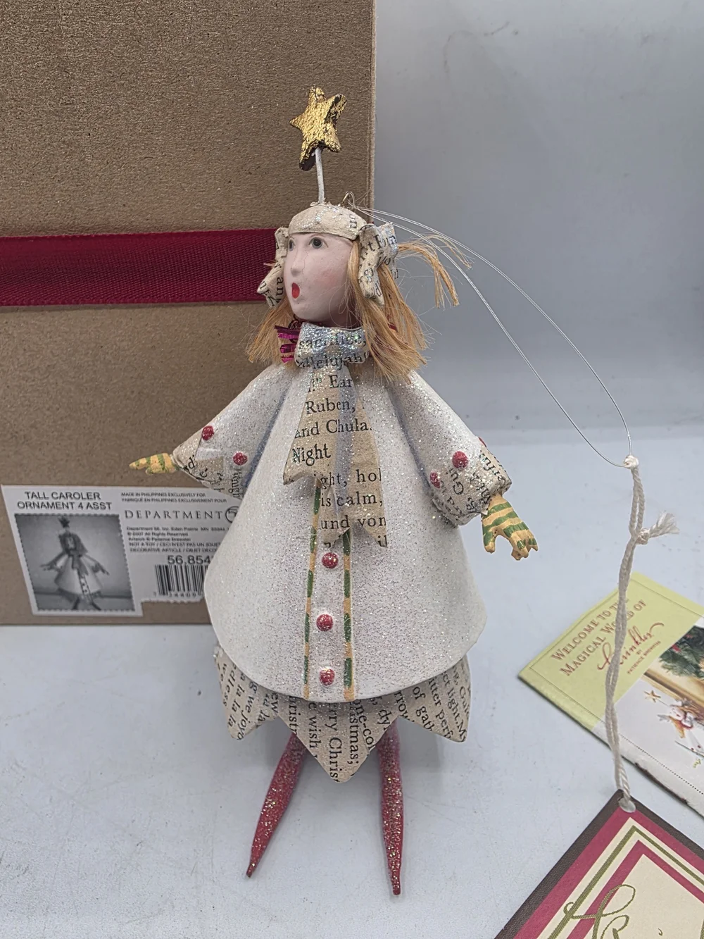 Dept 56 Patient Brewster Figure Ornament Tall Caroler